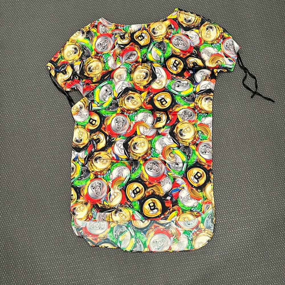 Printed silk loose fit dress